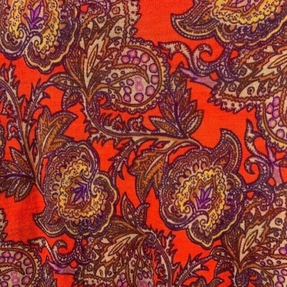 Loft Size Small Petite Light weight Sweater Long Sleeve Scoop Neck Orange - Picture 3 of 5